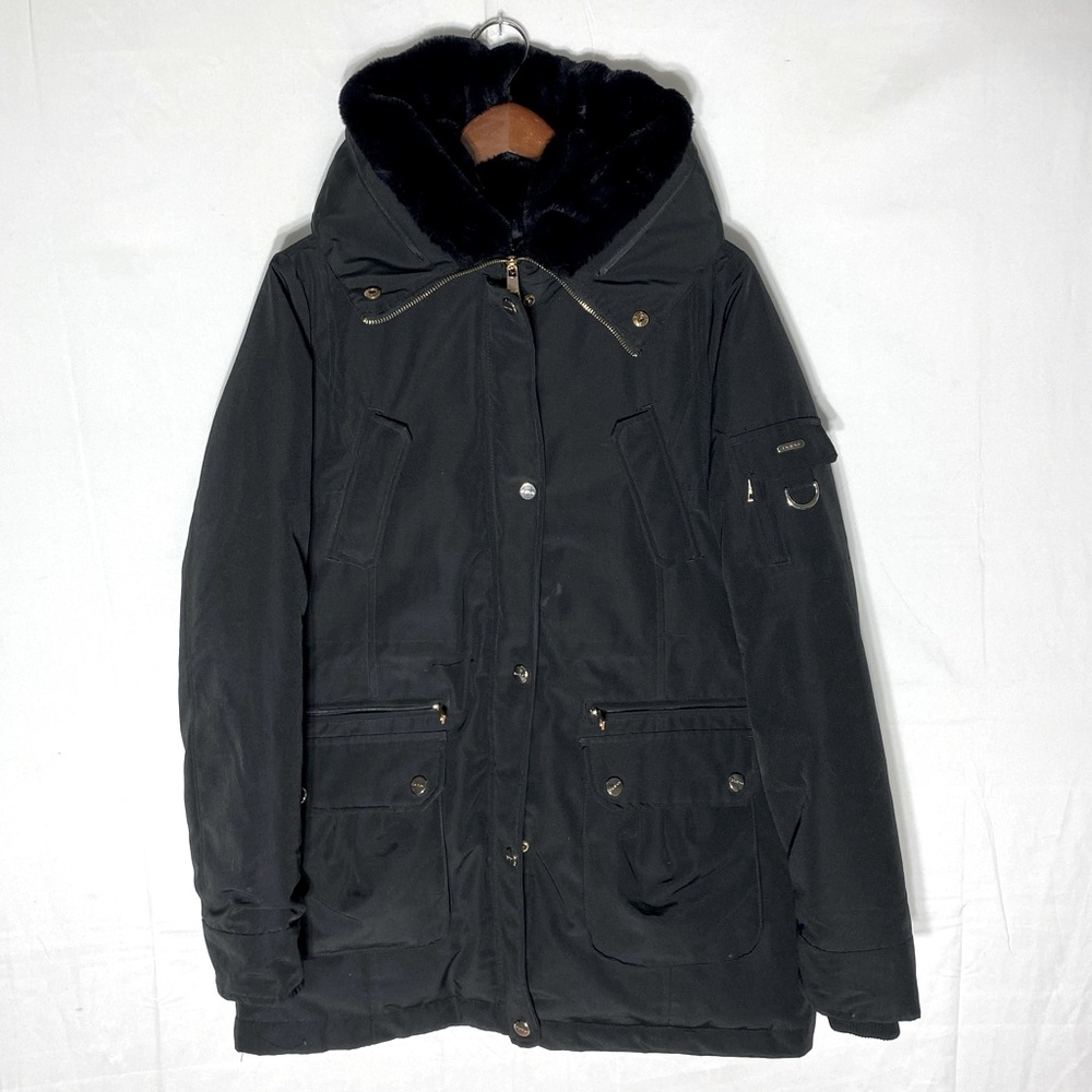 Bebe Black Utility Style Winter Coat S